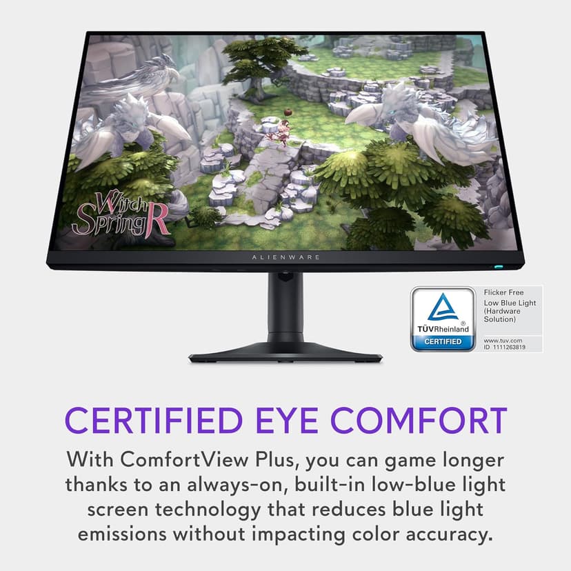 Alienware AW2724DM Gaming Monitor - 27" QHD (2560 x 1440) 180Hz w Overclock, AMD FreeSync Premium Pro, NVIDIA G-SYNC, VESA Display - Black,Black/Silver