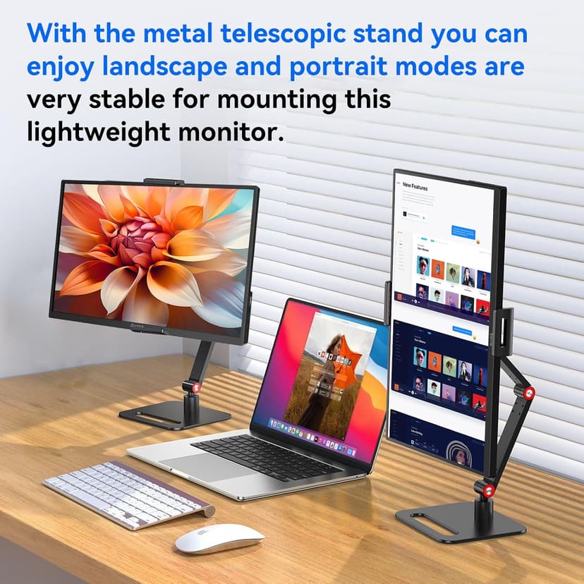 14 Inch Touchscreen Portable Monitor 1200P Slim and Lightweight Bezel less FHD IPS HDR Gaming Monitor, Laptop Travel Sub-Monitor with Built-in Speakers and VESA for Laptop Mac PC Xbox PS4/5 Switch