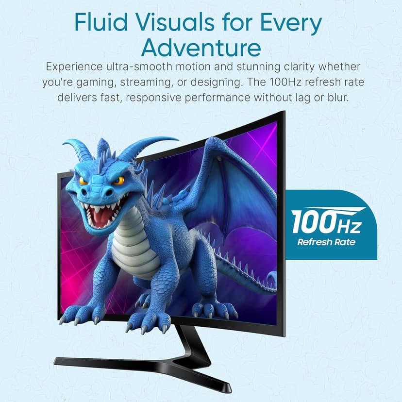Samsung S36GD 27" Curved Monitor – LCD FHD, 16:9, 1920x1080, HDMI, VGA, VESA, Eye Saver & Flicker-Free Tech – Boomph's Comprehensive Ultimate Performance Cloth Solution for Your Workspace