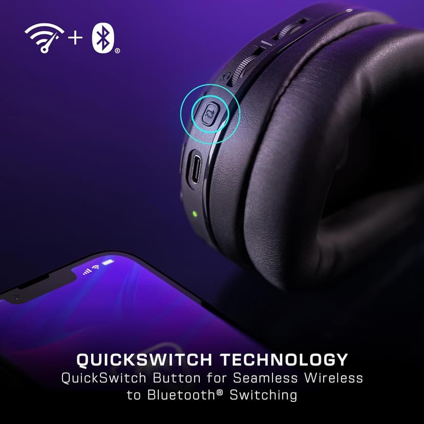Turtle Beach Stealth 500 Wireless Amplified Gaming Headset for PC, PS5, PS4, & Mobile – 40-Hr Battery, Bluetooth, Memory Foam Cushions, Flip-to-Mute Mic, EQ Presets, Companion App – Black