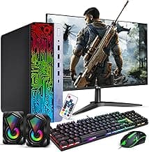 BTO Windows 11 Pro Gaming Desktop PC HP G3 RGB – Intel i5 6th Gen Processor, 16GB DDR4 Ram, 512GB SSD, NVIDIA GeForce GT 1030 DDR5, 22-inch Monitor – Wi-Fi – Computer Tower for PC Gamer (Renewed)