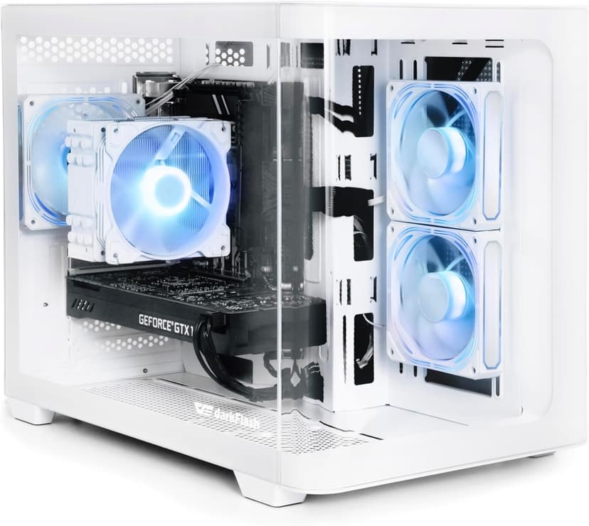 Volt X3 Gaming PC Desktop Computer - Intel e5-1650 v4 4.0GHz, NVIDIA GTX 1070 8GB, 16GB DDR4 RAM, 512GB NVMe SSD, 4 RGB Fans, Wireless WiFi + Bluetooth, Windows 11 Home 64-Bit Activated (White)