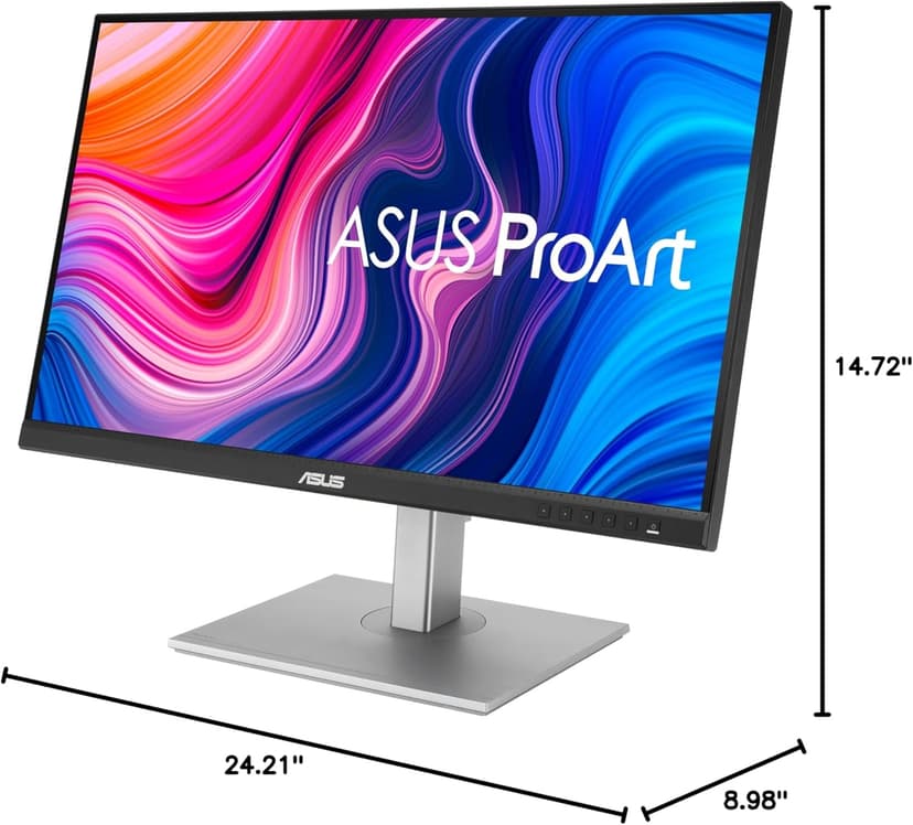 ASUS ProArt Display 27" Monitor PA278CV - WQHD (2560 x 1440), IPS, 100% sRGB, 100% Rec. 709, ΔE < 2, Calman Verified, USB Hub, USB-C, DisplayPort Daisy-chaining, HDMI, Eye Care, Height Adjustable