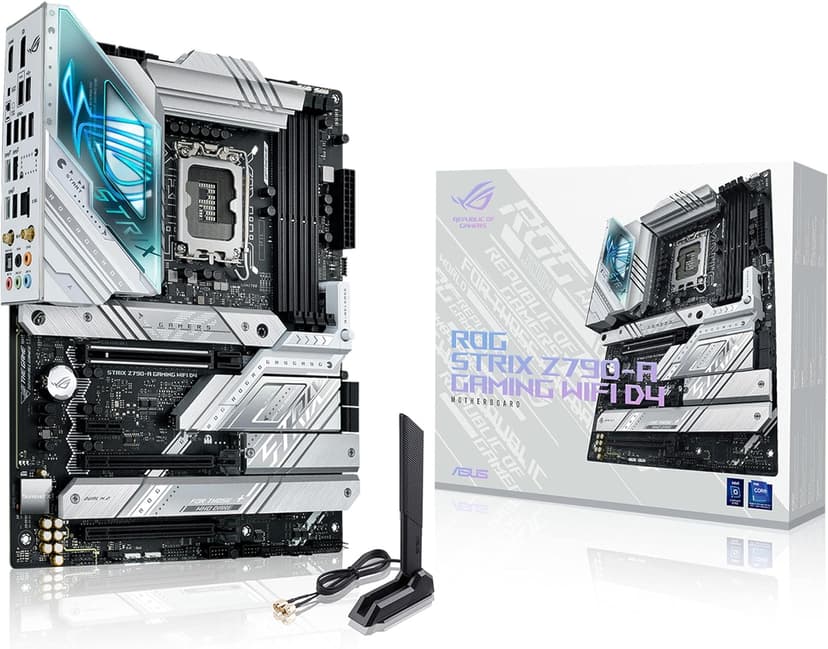ASUS ROG Strix Z790-A Gaming WiFi D4 LGA1700(Intel 14th& 13th & 12th Gen) ATX gaming motherboard(16+1 power stages,DDR4,4xM.2 slots, PCIe 5.0,WiFi 6E,USB 3.2 Gen 2x2 Type-C with PD 3.0 up to 30W)