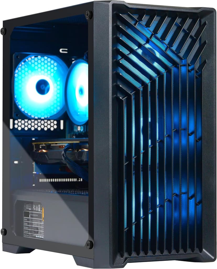 Blackout Computers Gaming Desktop PC Computer, Intel Core i7 3.6 GHz up to 4.0 GHz,AMD Radeon RX 580 8G GDDR5,16GB RAM,1TB NVME SSD, Windows 10 Pro, WiFi, Bluetooth 5.0, VR Ready,RGB Fans x4 (Renewed)