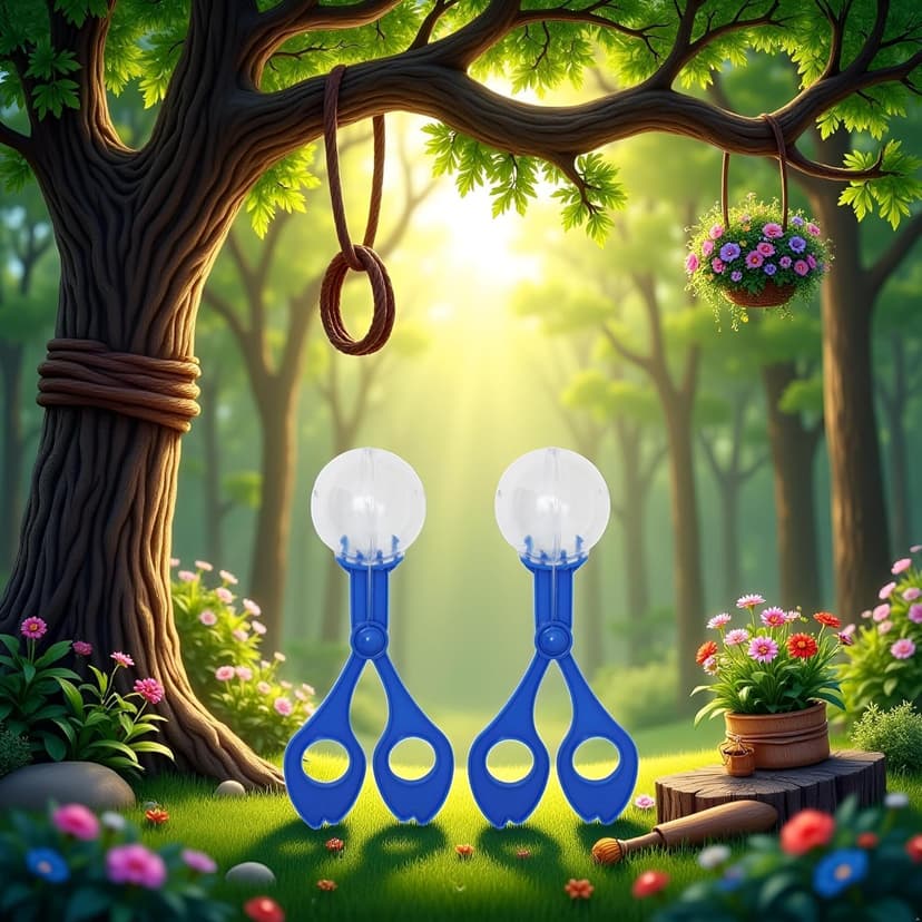 2-Pcs Blue Nature Exploration Tools - Ergonomic Scoopers and Clamps for Field Research and Outdoor Activities, Durable Plastic Design with Non-Slip Grip