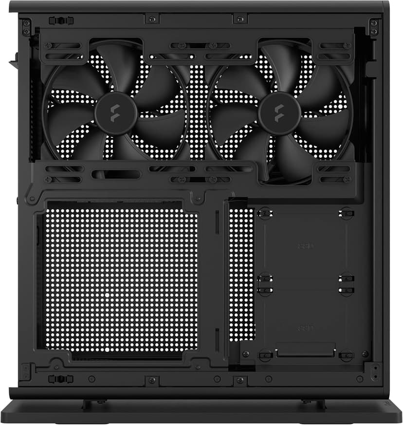 Fractal Design Ridge Black - PCIe 4.0 Riser Card Included - 2X 140mm PWM Aspect Fans Included - Type C USB - m-ITX PC Gaming Case