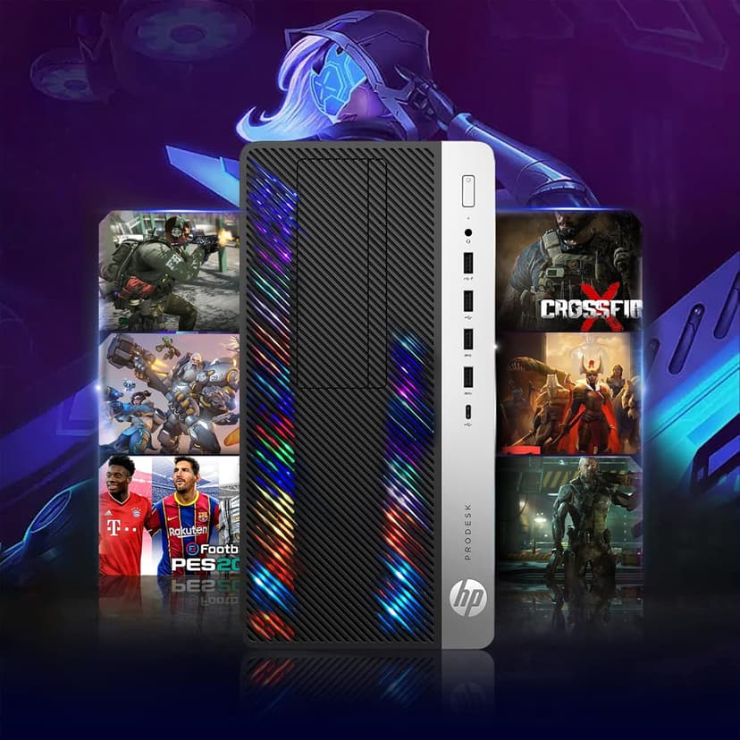 HP Gaming PC Desktop Computer - Intel Quad I5-7500 up to 3.8GHz, GeForce GTX 1660 Super 6G, 32GB DDR4 Memory, 128G SSD + 3TB, RGB Keyboard & Mouse, WiFi & Bluetooth 5.0, Win 11 Pro (Renewed)