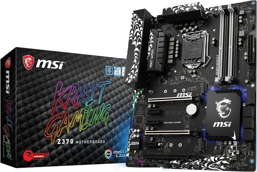 MSI Performance GAMING Intel 8th Gen LGA 1151 M.2 DVI HDMI USB 3.1 Gigabit LAN SLI CFX ATX Motherboard (Z370 KRAIT GAMING)