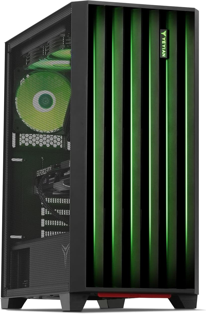 YEYIAN Phoenix Mesh AI Gaming Desktop - AMD Ryzen 7 9800X3D 5.2GHz | RTX 5080 16GB GDDR7 | 32GB DDR5 RGB 6000MHz| 2TB NVMe Gen4 SSD | B650 Motherboard | 240mm AIO | 1000W PSU | Win 11 Home VR Ready