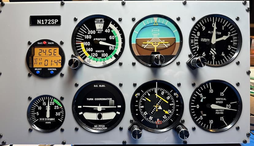 Flight Simulator Instrument Panel Six Pack - Includes Software and Integrated Monitor