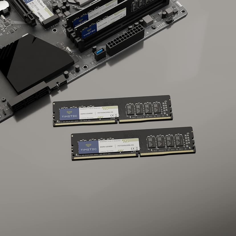 Timetec 32GB KIT(2x16GB) DDR4 2666MHz PC4-21300 Non-ECC Unbuffered 1.2V CL19 2Rx8 Dual Rank 288 Pin UDIMM Desktop Memory RAM Module Upgrade (32GB KIT(2x16GB))
