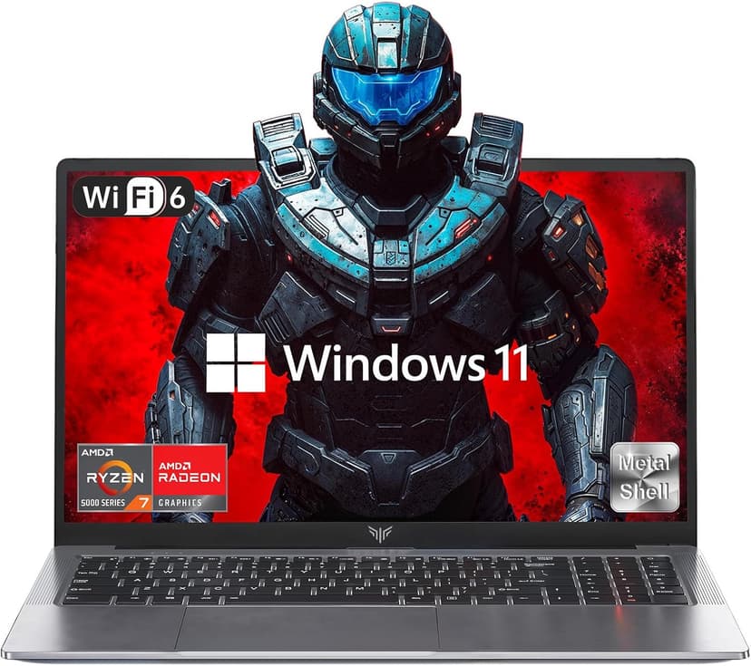 2025 AMD Gaming Laptop, 15.6inch Laptop Computer with AMD Ryzen 7 5700U(8C/16T, Up to 4.3GHz), 16GB RAM 512GB NVMe SSD Windows 11 Laptop, Radeon RX Vega 8 Graphics,WiFi 6