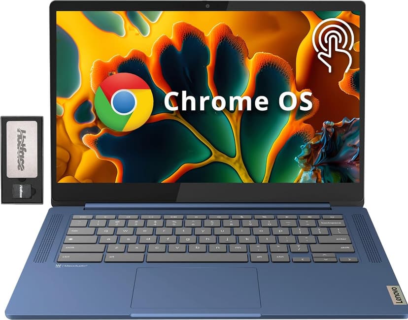Lenovo IdeaPad Slim 3 Chromebook, 14″ FHD IPS Anti-Glare Touchscreen, MediaTek Kompanio 520, 4GB LPDDR4X, 224GB Storage(64GB eMMC+160GB Docking Station Set), Webcam, WiFi 6, Chrome OS, Blue