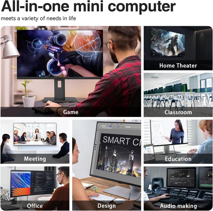 Mini PC AMD Ryzen 5 5500U(6Cores, 12Threads) 16GB DDR4 500GB M.2 NVME(Max 2200MB/S) SSD, TRIGKEY S5 Mini Desktop Computers OS 11 Pro, WiFi6(802.11ax) BT5.2, Triple Display USB 3.2*3 Type-C LAN 2.5Gbps