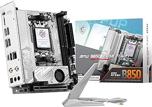 msi MPG B850I Edge TI WiFi Motherboard, ATX - Supports AMD Ryzen 9000/8000 / 7000 Processors, AM5-90A SPS VRM, DDR5 Memory Boost (8200+MT/s OC), PCIe 5.0 x16, M.2 Gen5, Wi-Fi 7, 5G LAN