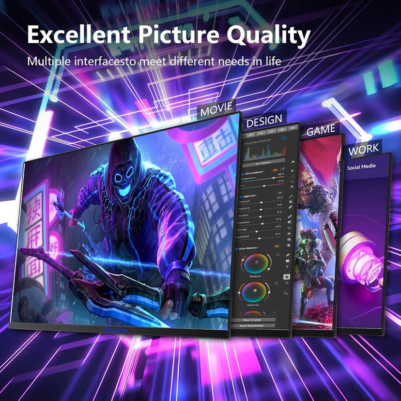 24 Inch Curved Gaming Monitor 180hz Full HD 1080P Frameless AMD FreeSync Eye Care DisplayPort HDMI Wall Mountable 250cd/m² Brightness 99% sRGB AMD FreeSync Flicker-Free Blue Light Filter