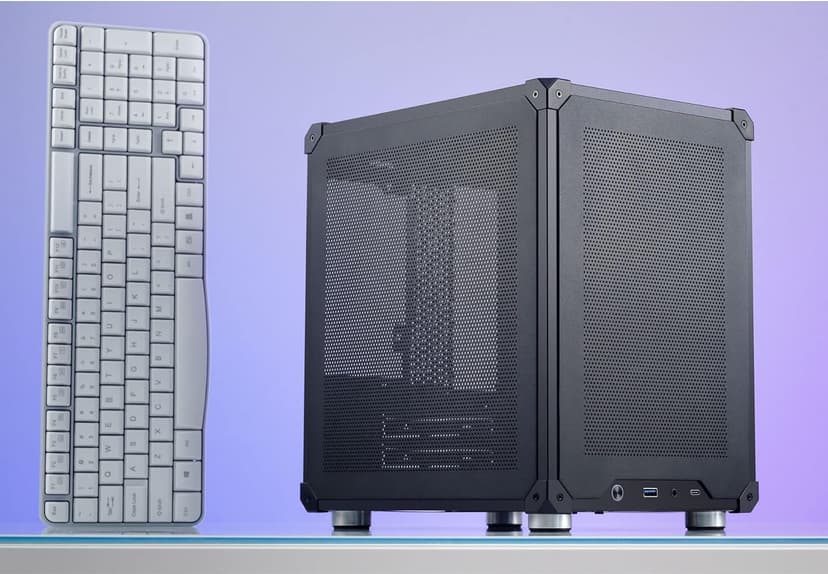 JONSBO C6 Black Mini MATX Mesh PC Case,Simple Compact Desktop Micro ATX Chassis,Upper Cover/Side Panel Tool-Free Open pc case, ATX Power Bite (L185mm Max.),Support 75mm CPU Cooler,GPU200-255mm