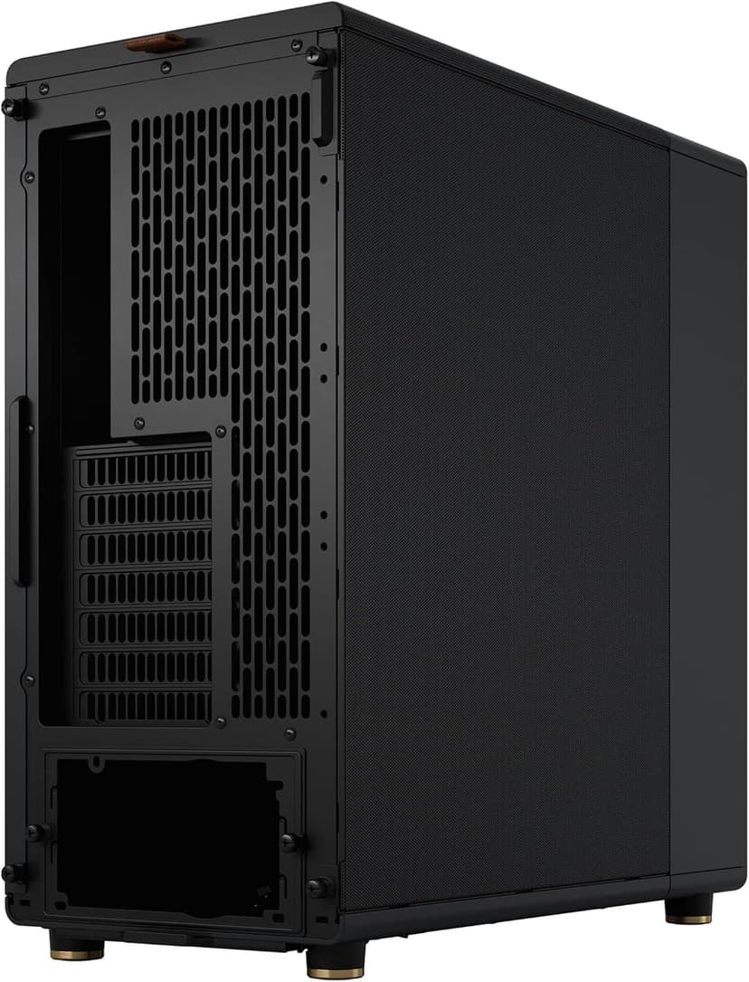 Fractal Design North - Genuine Walnut Wood Front - Mesh Side Panels - Two 140mm Aspect PWM Fans Included - Type C USB - ATX Airflow Mid Tower PC Gaming Case,Charcoal Black