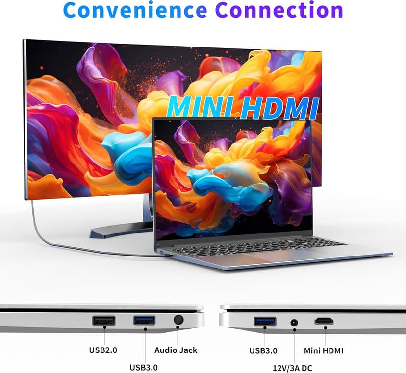 16 Inch Laptop Computer 2025, Gaming Laptop, 16GB RAM 1TB SSD, N100 Processor, FHD 1920 * 1200, 180° Open, Backlit Keyboard, Windows 11 Pro, Fingerprint Unlock, UHD Graphics 750 MHz, Student