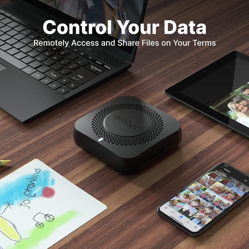 Smart Personal Cloud Storage Device Data and Media Files, Built-in 512GB High-Speed SSD with USB Storage, Plex and Home Assistant/iOS/Android/Windows/Mac Compatible