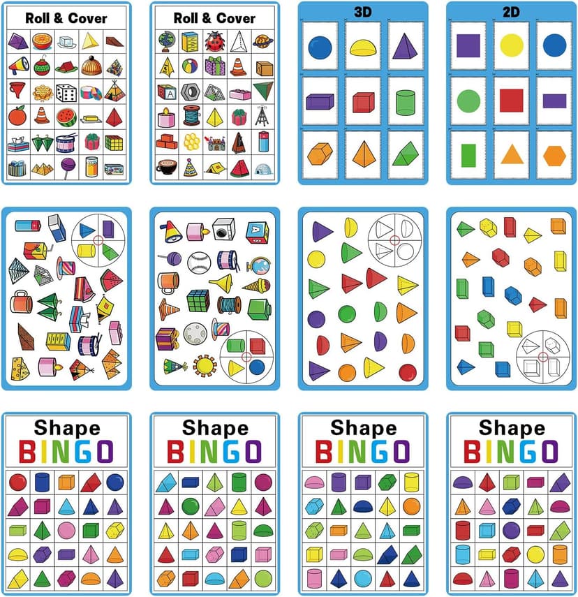 100 Pcs 3D Shapes for Teaching - Geometric Solids and Geometry Manipulatives for Classroom - Enhance Learning Experience