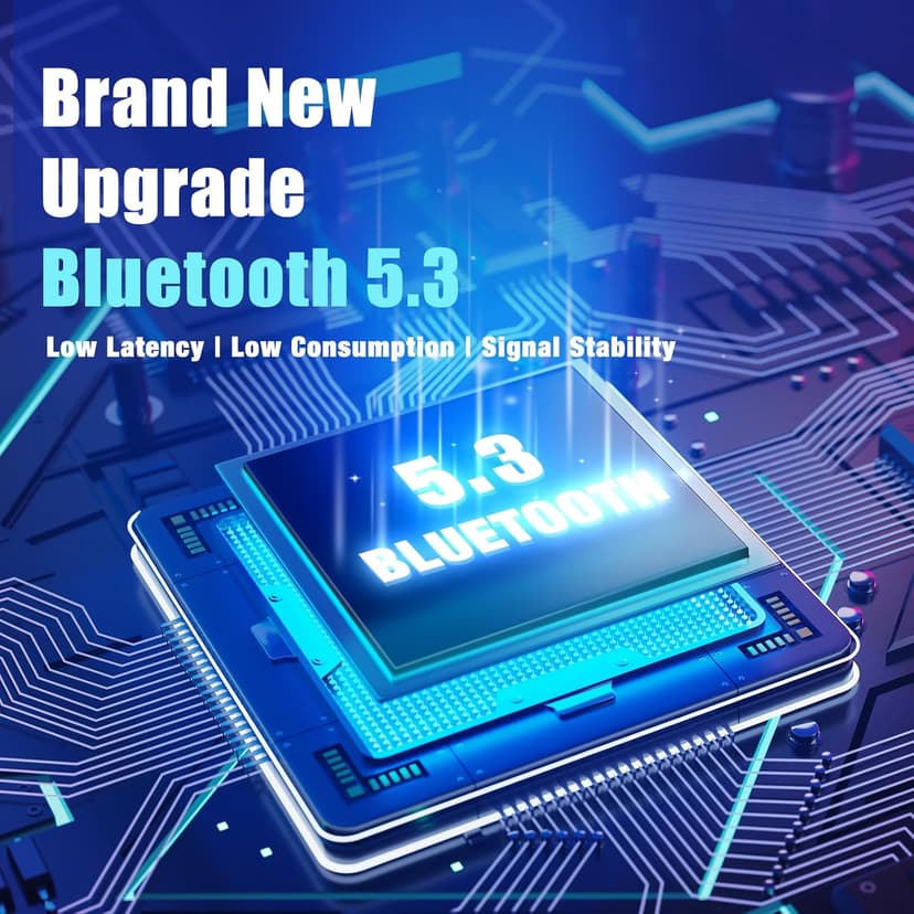 BERIBES Bluetooth Headphones Over Ear, 65H Playtime and 6 EQ Music Modes Wireless Headphones with Microphone, HiFi Stereo Foldable Lightweight Headsets, Deep Bass for Home Office Cellphone PC Ect.