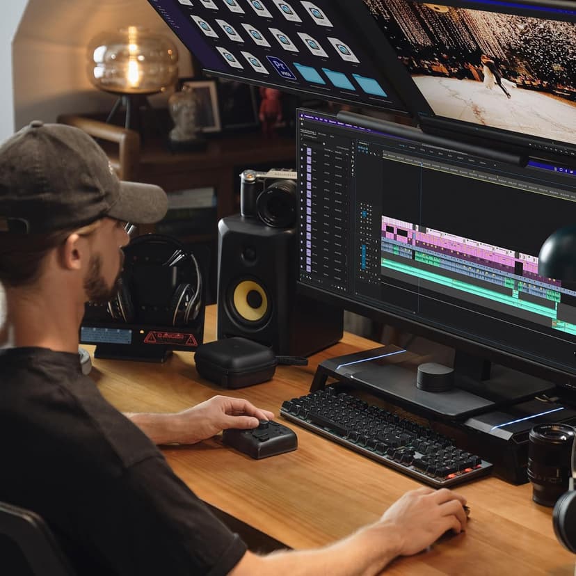 TourBox Elite - Bluetooth Controller for Video Photo Editing Color Grading, Davinci Resolve Speed Editor, MacOS/Windows, Lightroom Photoshop Premiere Final Cut Pro Programmable Keyboard