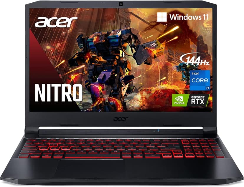 Acer Nitro 5 AN515-57-79TD Gaming Laptop | Intel Core i7-11800H | NVIDIA GeForce RTX 3050 Ti Laptop GPU | 15.6" FHD 144Hz IPS Display | 8GB DDR4 | 512GB NVMe SSD | Killer Wi-Fi 6 | Backlit Keyboard