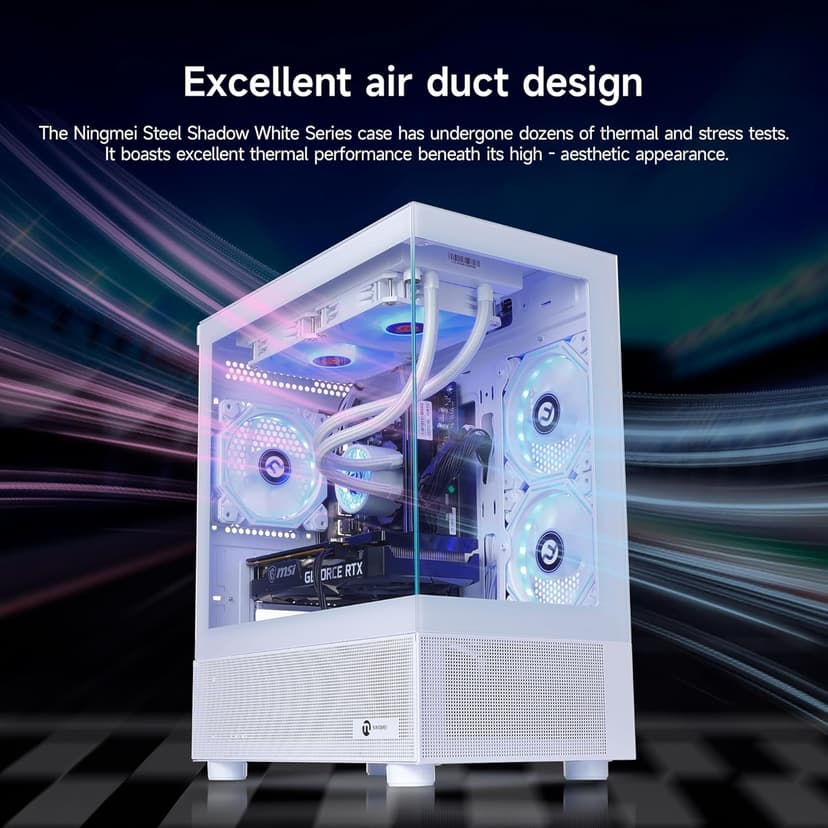 Gaming PC Desktop,AMD Ryzen 7 5700X 8 core 3.4GHz(up to 4.6GHz),GeForce RTX 4060 8GB,32GB DDR4 RAM 3200MHz,1TB NVME SSD,650W PSU, Windows 11 Home 64-bit,White