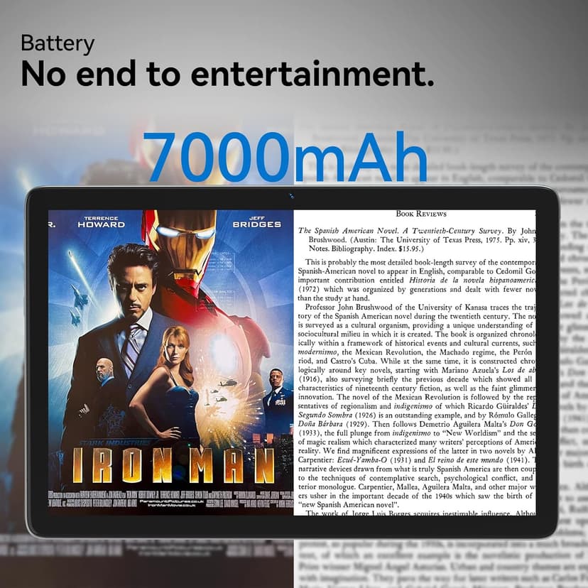 2025 Tablet 10.1 Inch 2 in 1 Android Tablet with keyboard Octa-Core 8(4+4 Virtual)+128GB Storage 1TB Expandable, 13+8MP Camera, Latest Tablets PC with Case Mouse Stylus Support 5G WiFi, IPS FHD Screen