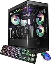 iBUYPOWER Y40 PRO Black Gaming PC Desktop Computer AMD Ryzen 9 9900X CPU, AMD Radeon RX 9070XT 16GB GPU, 32GB DDR5 RGB 5200MHz RAM, 2TB NVMe SSD, Windows 11 Home, Gamer Keyboard, Mouse - Y40BA9R97XT01