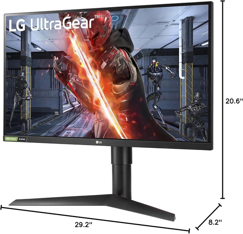 LG UltraGear QHD 27-Inch Gaming Monitor 27GL83A-B - IPS 1ms (GtG), with HDR 10 Compatibility, NVIDIA G-SYNC, and AMD FreeSync, 144Hz, Black