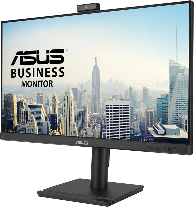 ASUS 27” 1080P Video Conferencing Monitor (BE279QFK) - Full HD, IPS, 100Hz, Frameless, Built-in Webcam, Mic Array, Speaker, Height Adjustable, Ergonomic Design, Eye Care, Wall Mountable, 3 yr warranty