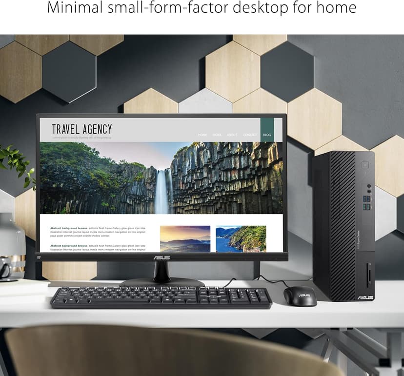 ExpertCenter D5 Small Form Factor Desktop PC, Intel Core i5-13400, 16GB DDR4 RAM, 1TB PCIe SSD, Windows 11 Pro, Black, D500SE-AS504