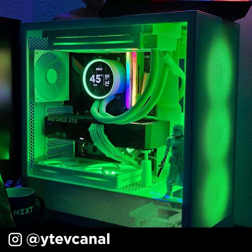 NZXT H5 Flow 2024 - Compact ATX Mid-Tower PC Gaming Case - High Airflow - 2 x 120mm Fans Included - 360mm Front & 240mm Top Radiator Support - Cable Management System - Tempered Glass - White