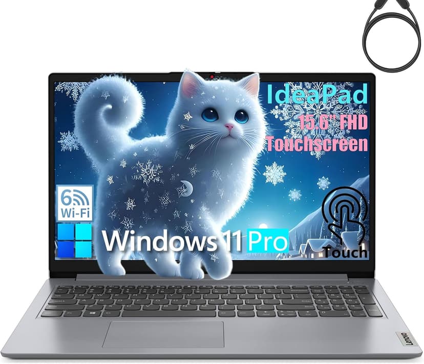 Lenovo Ideapad Touchscreen Laptop Computer for Home Business Student, 15.6" FHD, 24GB DDR4 RAM, 1TB PCIe SSD, Intel 6-Core CPU (Beat i5-1155G7), WiFi 6, HDMI, Windows 11 Pro S, BEF-ectoy USB C Hub