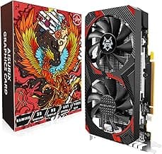 RX 580 Graphics Card 8GB GDDR5 2048 SP PCIe 3.0 Dual Fan Cooling DirectX 12 256-Bit HDMI/DP/DVI Outputs Video vard for Gaming PC and Streaming