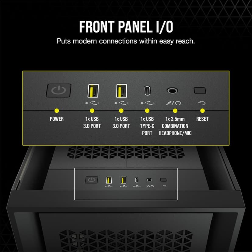 Corsair 5000D Airflow Tempered Glass Mid-Tower ATX PC Case - Black