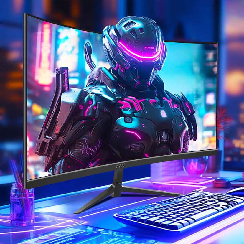 ZZA Gaming Monitor 27 inch PC Gaming Computer Monitor-165/200Hz 1ms -FHD 1080P丨FreeSync丨HDMI 2.0丨Display Port 1.4丨VA丨 Angle Adjustable丨VESA Compatible,Black