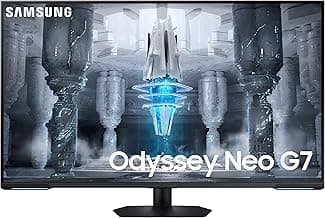 SAMSUNG 43" Odyssey Neo G7 Series 4K UHD Smart Gaming Monitor, 144Hz, 1ms, VESA Display HDR600, Quantum Matrix Technology, AMD FreeSync Premium Pro, LS43CG702NNXZA, Black