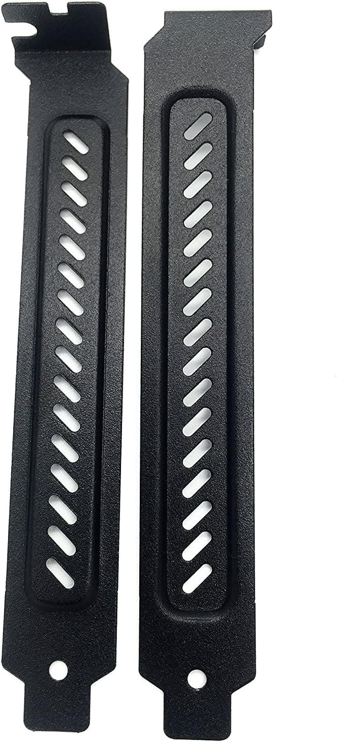 upHere Maximum Steel Profile Expansion Vented PCI Slot Cover Plate - Black- 10 Packs