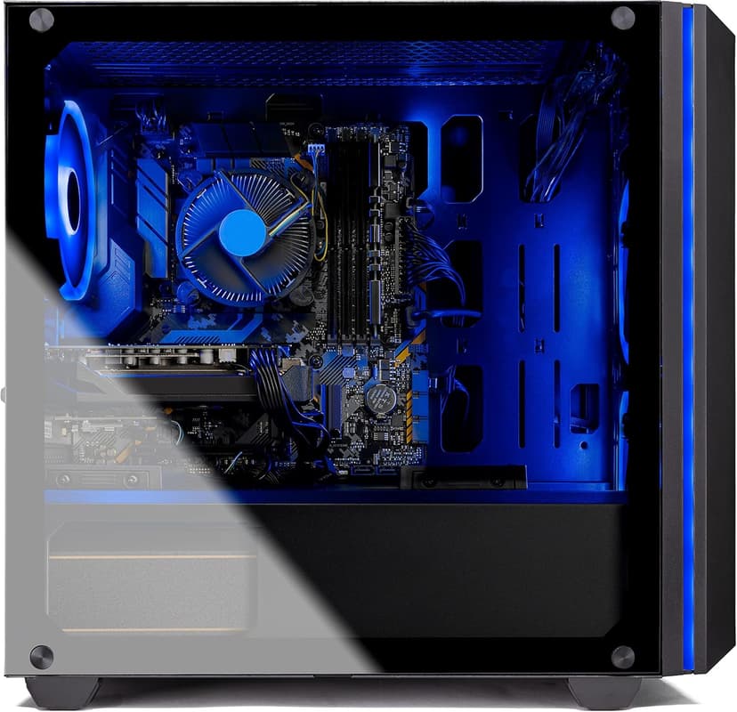 Skytech Gaming Chronos Mini Gaming Computer PC Desktop - Intel Core-i3 10100F 3.6GHz, GTX 1650 4G, 500GB SSD, 8G 3000, RGB Fans, AC WiFi, Windows 10 Home 64-bit,Black