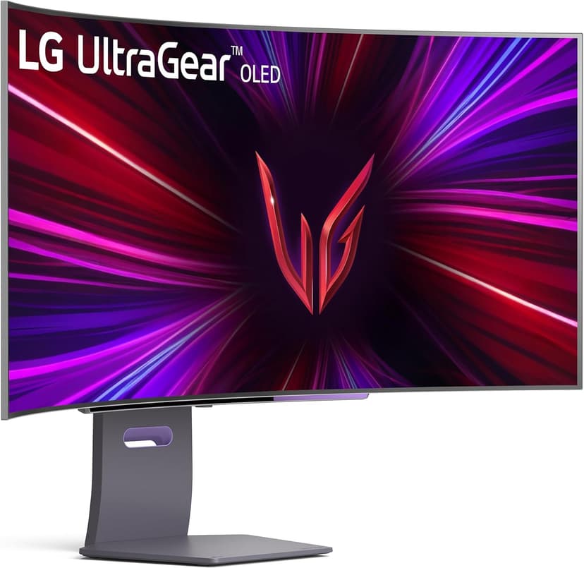 LG 45GS95QE Ultragear OLED Curved Gaming Monitor 45-Inch WQHD 800R 240Hz 0.03ms DisplayHDR True Black 400 AMD FreeSync Premium Pro NVIDIA G-Sync HDMI 2.1 DisplayPort Tilt/Height/Swivel Stand - Black