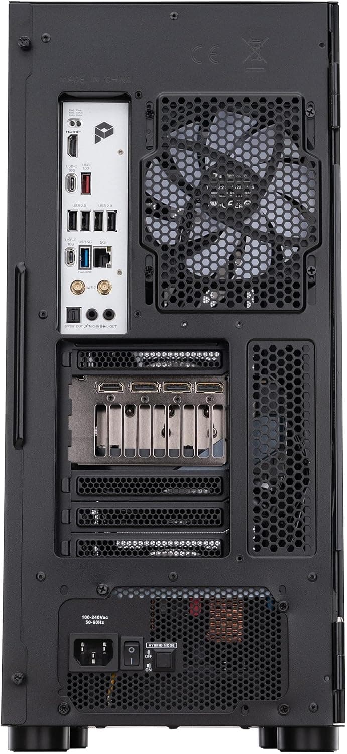 ADVANCED BATTLESTATIONS ABS Eurus Ruby Gaming PC - Windows 11 - AMD Ryzen 7 9800X3D - GeForce RTX 5070 Ti - DLSS 4 - AI-Powered Performance - 32GB DDR5 6400MHz - 2TB M.2 NVMe SSD - ER9800X3D5070TI4