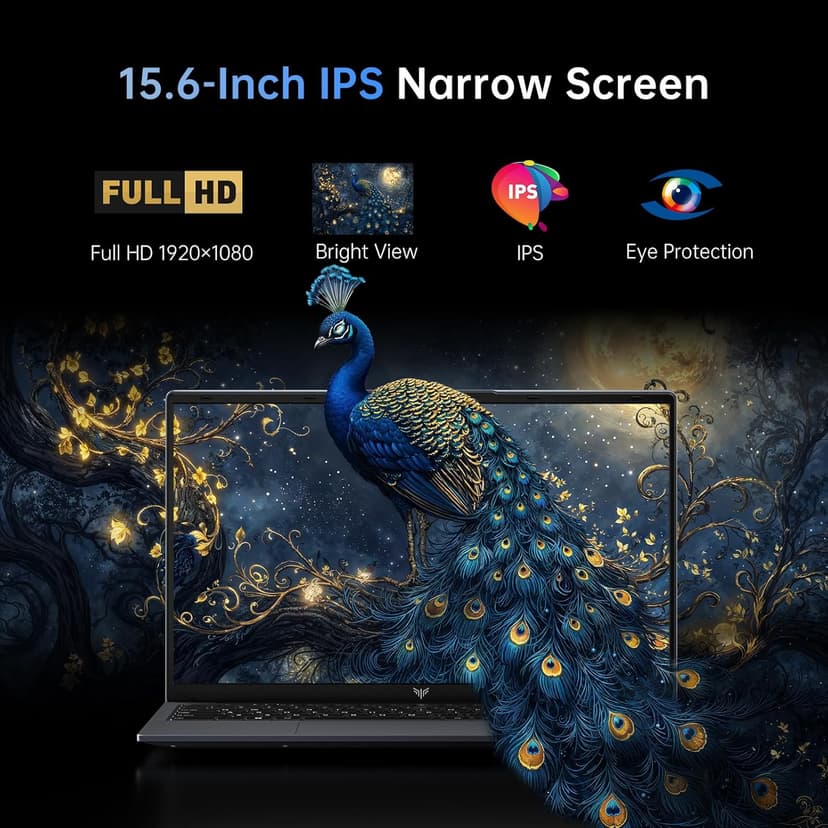 Laptop Computer 15.6-in Intel N97 Traditional Laptops 16GB DDR4 512GB SSD Notebook Computer Laptops Numeric Keypad WiFi 5 HDMI Type-C USB 3.2 Webcam 3.5mm Audio Office Laptops