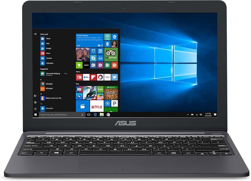 ASUS VivoBook L203MA Ultra-Thin Laptop, Intel Celeron N4000 Processor, 4GB LPDDR4, 64GB eMMC, 11.6” HD, USB-C, Windows 10 in S Mode (Switchable to Pro), L203MA-DS04, One Year of Microsoft Office 365