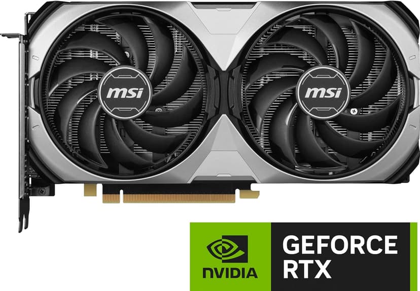 MSI Gaming RTX 4070 Super 12G Ventus 2X OC Graphics Card (NVIDIA RTX 4070 Super, 192-Bit, Extreme Clock: 2520 MHz, 12GB GDRR6X 21 Gbps, HDMI/DP, Ada Lovelace Architecture)
