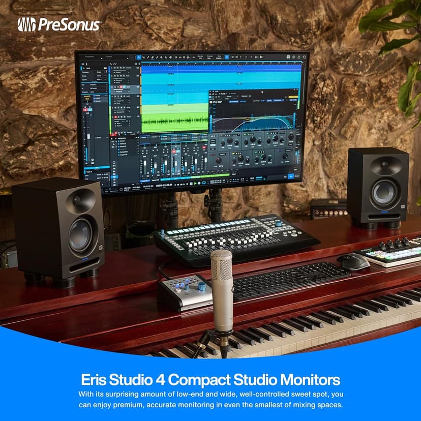 PreSonus Eris Studio 4 4.5-inch 2-Way Active Studio Monitor with EBM Waveguide
