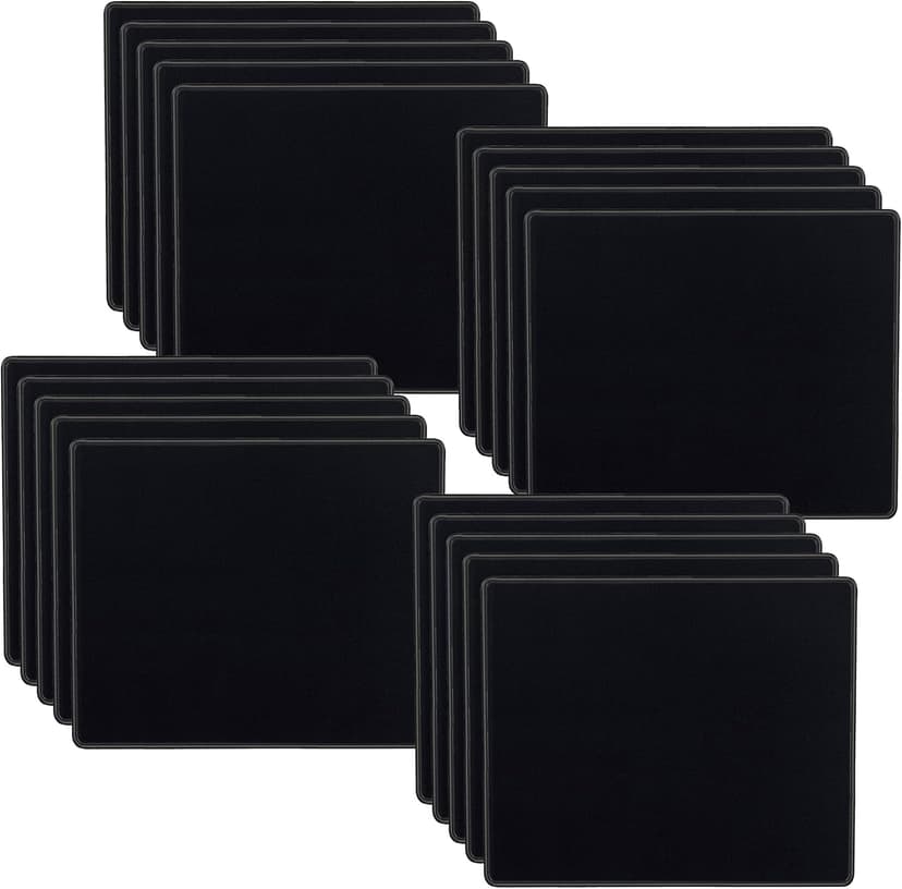 SaiTech IT 20 Pack 2mm Mouse Pad with Stitched Edges Non-Slip Rubber Base, Premium-Textured and Waterproof Mousepads Bulk, Mouse Pad Multipack Mousepad for Computers, Laptop, 8.66 x 7.1 inch